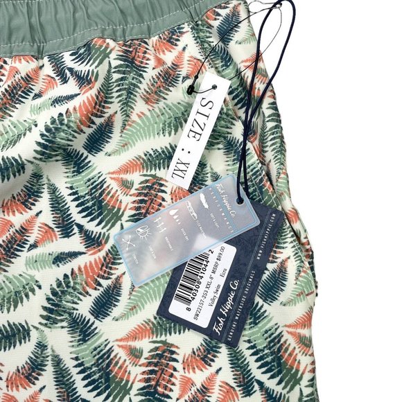 Fish Hippie Co. Meridian Volley Swim Shorts Tropical Palm-Mens XXL- NWT MSRP $85 - Picture 6 of 12